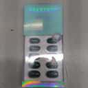 BTArtbox Press On Nails Short - Dark Green Press on Nails, Short Oval Fake Nails with Nail Glue, Natural Reusable Stick on Nails in 16 Sizes Soft Gel Nail Kit, Pine Needle