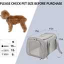 Henkelion Cat Carriers Dog Carrier Pet Carrier For Small / Medium Cats Dogs Puppies (Up To 15lbs), TSA Airline Approved Small Dog Carrier Soft Sided, Collapsible Waterproof Travel Puppy Carrier - Grey