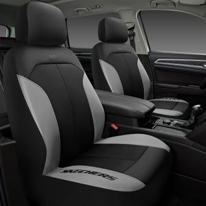 Skechers Car Seat Covers,GOGA Mat Oxford Cloth Seat Covers,Waterproof Car Seat Covers Front Seats,Automotive Universal Fit Seat Cover for Most Cars, Suvs, Trucks,Grey