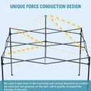 10x10 Pop Up Canopy Tent with 8 Reinforced Steel Wire Ropes, Heavy Duty Instant Canopies with 3 Removable Sidewalls, White