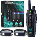 Dog Shock Collar 2 Dogs(15-150lbs) with Flashing Light for Night Walks,4500FT Dog Training Collar Adjustable Pitch Beep(1-8), Vibration(1-16), Safe Shock(1-99), and Keypad Lock