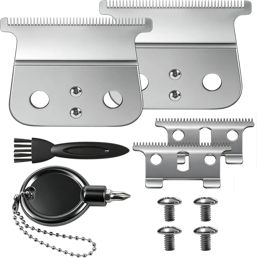 T-Blade Replacement Compatible with Andis T-Outliners GTO,GTX,GO and SLS Trimmers,2 Count