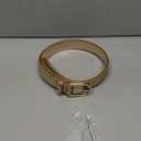 Fashion Sparkly PU Leather Waist Belts for Women Formal Dresses Jeans (L(35.5"-42"), Gold)