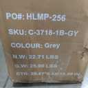 Ergonomic Computer Mesh Swivel Task Chair with Wheels and Comfortable Lumbar Support for Home Office, Study, Bedroom, Adults, Students, Flip Handrail, Gray