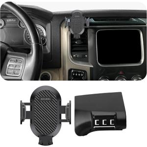 Car Phone Holder Fits for Dodge Ram 1500 2500 3500 2013-2018 Accessories,Thick Cases Friendly,Cell Phone Mount for 4.7-7 in Phones,360 Degree Rotation,Easy to Install