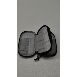FYY Electronic Organizer, Travel Cable Organizer Bag Pouch Electronic Accessories Carry Case Portable Waterproof Double Layers Storage Bag for Cable, Cord, Charger, Phone, Earphone, Large Size, Black