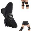 Enhanced Knee Brace Stabilizer - Adjustable Triple-Spring Support for Squats, Climbing & Recovery | Carbon Steel Compression Springs | Breathable for Men & Women, 1 Pack (Black)