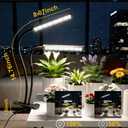GooingTop Grow Light 100W 6000K, Super Bright White Desktop Clip Plant Lamp for Seedlings Succulents Seeds Starting Indoor Plants Growing,Bendable Gooseneck & Timer 4 8 12 H