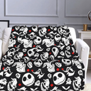 Halloween Blanket Black Christmas Cozy Soft Plush for Couch Living Room Blanket Interesting Festival Gift for Kids Adults 50 X 60 Inch 2 Pack