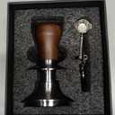 58.5mm Espresso Press Suitable for 58mm - Stainless Steel Flat Base for Coffee Tamper - Deep Adjustable Coffee Powder Hammer Press-A