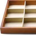 Oirlv 12 Grids Wood Jewelry Organizer Tray Stackable Jewelry Drawer Tray Bracelet/Watch Showcase Display Storage(Creamy-white)