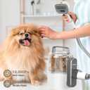 Simple Way Dog Vacuum Grooming Kit for Shedding: Professional Hair Clippers Pet Groomer - Strong Suction Cleaner Deshedding Tool Fur Brush Attachment Trimmer for Home Cat (Pale White)