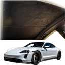 Glassroof Sunshade Compatible with Porsche Taycan 2020-2025[No Gaps, Never Sag],Upgrade Soft Suede Glass Sunroof Sun Shade Foldable Heat Insulation Shield (Black)