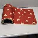 Artoid Mode Red Love Heart Hello Valentine's Kitchen Mats Set of 2, Home Decor Low-Profile Kitchen Rugs for Floor - 17x29 and 17x47 Inch