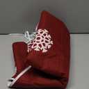 100 Inch Large Christmas Tree Skirt, Burlap Tree Skirt White Snowflake Xmas Mat for Christmas Home Farmhouse Holiday Indoor Outdoor Decoration (Red)