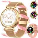 Smart Watch for Women, AMOLED HD Display Fitness Tracker Bluetooth Make/Answer Call, 1.19" Watches with 110+ Sports Modes/Heart Rate/SpO2/Sleep Monitor, Smartwatch IP68 Waterproof for Android iOS