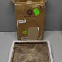 Marble Bathroom Vanity Tray, Natural Luxury Vanity Home Kitchen Bathroom Table Tray, Stone Decorative Countertop Dresser Trays for Key Coffee Perfume Jewelry Makeup (Dark Brown, 12"x 8" x1.2")