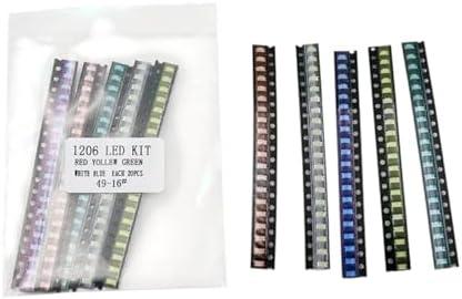 5 Colors X20pcs =100pcs 1206 SMD LED Light Package Red White Green Blue Yellow 1206 Led Kit New for Arrival 2025 High for Quality