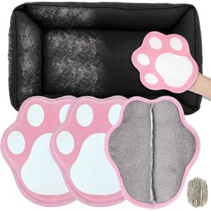 BABORUI Pet Hair Removal Glove - 2 Packs Cute Paw Electrostatic Pet Hair Remover Glove, Magic Brush Pet Hair Glove for Cats Dogs