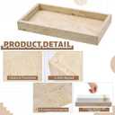 Beeveer Natural Travertine Guest Towel Holder Disposable Napkin Tray Dinner Paper Hand Basket for Bathroom Kitchen Restaurant Table Countertop (Vanity Tray)