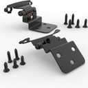 Chibery 3/8 Inch Inset Cabinet Hinges, 25 Pairs(50 Pack) Self Closing Flush Face Mount Hinges with Door Bumper, Variable Decorative Hardware for Bathroom, Furniture, Kitchen Cabinet Doors, Matte Black