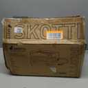 SKOTTI Grill - Portable Gas/Wood/Charcoal Grill, 8500 BTU, 6.6 lbs only, fully collapsible, Stainless Steel