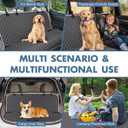 NECKORY Backseat Cover for Dogs, Waterproof and Non-Slip Pet Bench Seat Covers, Car Seat Protector for Back Seat, Universal Size Rear Car Seat Cover Fits Cars, Trucks and SUVs, M-Charcoal Grey&Grey