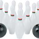 Fun Express Kids Bowling Set - 10 Colorful Plastic Bowling Pins & 2 Balls for Toddler Sports Toys | Indoor Outdoor Games for Toddlers Ages 1-3 & 2-4 | Perfect Birthday Party Entertainment - 12 Pieces