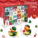 Jerify 1 Set 2025 Christmas Rubber Duck Advent Calendar, 24 Days of Christmas Countdown Blind Toys Xmas Ducks for Kids Toddlers, Xmas Gifts for Boys Girls Holiday Party Favors