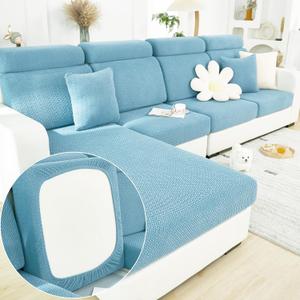 Magic Sofa Covers Magic Sofa Couch Covers 2024 New Wear-Resistant Universal Sofa Cover Stretch for Sectional Slipcovers (Texture-Sea Blue,Large Single Seat Cover)