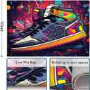 Sneakers AreaRug - 5' x 7' Basketball Shoes Rug Colorful Sport Shoes Carpet Modern Popular Floor Mat for Bedroom Livingroom Playroom Home Decor Mat