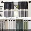 Bronze Curtain Rod for Windows 28 to 48 Inches(2.3-4ft), 1" Diameter Heavy-Duty Adjustable Decorative Curtain Rod with Striped Twisted Finials - for Living Room Bedroom (Modern Home Decor)