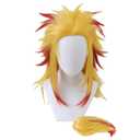 Blonde Rengoku Kyoujurou Cosplay Wig Demon Slayer Costume Halloween Wigs for Men (RK)