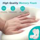 Seat Cushion for Office Chair and Car, Lumbar Support Pillow for Office Chair, Memory Foam Ergonomic Seat Cushion for Long Sitting, Back & Tailbone Pain, Sciatica - Black
