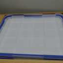 IRIS USA 2-Pack 44 Qt Storage Bins with Gasket Lids, Clear/Blue