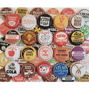 100 Soda Bottle Caps, Few Repeats, Vintage Classic Brands Soda Pop, Multiple, 1.25'' (31.75mm) (SODA-100-NEW-FEWREPEATS)