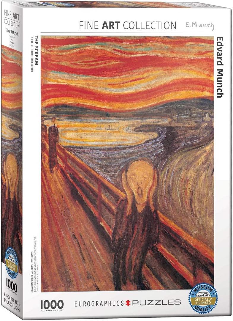 EuroGraphics The Scream by Edvard Munch Puzzle (1000-Piece), (Model: 6000-4489)