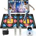 Dance Mat, Electronic Dance Mat for TV with HD Camera, Wireless Double User Dance Mat with Game Controller, Non-Slip Dance Pad for Kids Adults, Christmas Birthday Gifts for Girls Boys