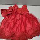 0-6T Toddler Baby Girls Embroidered Tutu Ball Gown Lace Dresses with Headwear (3-4T, Burgundy)