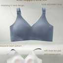 Womens Seamless Bra No Underwire Comfort Push Up Bras, Ultra Soft Wireless Training Bralette for Women T-Shirt Bra (Gray, XXXL)