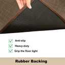 Office Chair Mat for Hardwood Floor, 59 x 48 inches Heavy Duty Rattan-Like Woven Desk Chair Mat, Non-Slip Floors Protector for Computer Chair