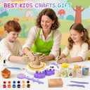 Pottery Wheel for Kids, Arts and Crafts for Kids Ages 8-12, Complete Pottery Painting Craft Kit with Clay, Art Supplies for Kids Toys Girls Birthday Christmas Gift for 6 7 8 9 10 11 12+, Purple