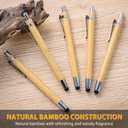 Bamboo Pens Bulk 2-in-1 Stylus Tip Wooden Bamboo Pens Engraving Wooden Ballpoint Pen Customizable Gift Pen Bulk 50pcs