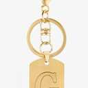 A-Z Stainless Steel Letter Keychain - Alphabet Initial Key Ring for Men Women, Purse or Car Charm G