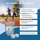 Hydrogen Water Tablets with Magnesium, H2 Molecular Hydrogen Tablets for Drinking Water, Fast Dissolving, Energy Metabolism, Cognitive & Antioxidant Support, 90 Tablets