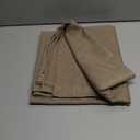 meioro Fabric Shower Curtain, Neutral Linen Textured Shower Curtain Set with 12 Hooks, Boho Farmhouse Bath Decor 230GSM Heavy Duty Polyester Cloth Shower Curtains for Bathroom, 72Wx84H, Tan