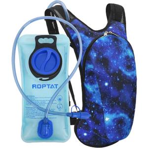 Roptat Hydration Backpack Pack with 2L Hydration Bladder - Lightweight Water Backpack Water Pouch for Women Men Running Riding Biking Music Festival