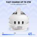 Charging Dock Compatible with Meta Quest 3, Effortless Drop-and-Charge Station, Space-Saving (Without Charger)