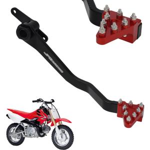 JFG RACING Motorcycle Folding Rear Brake Pedal Foot Lever CNC Universal for CRF CR XR 50cc - 125cc RM KX KLX TTR PW SSR Apollo TAO TAO SDG Dirt Pit Bike Red
