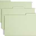 Smead FasTab Hanging File Folder, 1/3-Cut Built-in Tab, Legal Size, Moss, 20 per Box (64083)